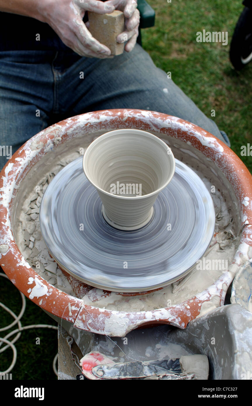 A potter`s wheel Stock Photo Alamy